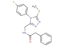 N-{[4-(4-fluorophenyl)-5-(methylthio)-4H-1,2,4-triazol-3-yl]methyl}-2-phenylacetamide