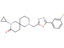 2-cyclopropyl-8-{[5-(3-fluorophenyl)-1,3,4-oxadiazol-2-yl]methyl}-2,8-diazaspiro[5.5]undecan-3-one