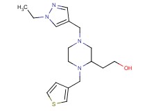 2-[4-[(1-ethyl-1H-pyrazol-4-yl)methyl]-1-(3-thienylmethyl)-2-piperazinyl]ethanol