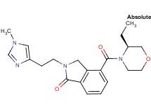 4-{[(3S)-3-ethylmorpholin-4-yl]carbonyl}-2-[2-(1-methyl-1H-imidazol-4-yl)ethyl]isoindolin-1-one