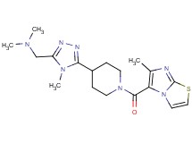 N,N-dimethyl-1-(4-methyl-5-{1-[(6-methylimidazo[2,1-b][1,3]thiazol-5-yl)carbonyl]piperidin-4-yl}-4H-1,2,4-triazol-3-yl)methanamine