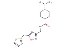 1-isopropyl-N-{[5-(2-thienylmethyl)-1,2,4-oxadiazol-3-yl]methyl}piperidine-4-carboxamide