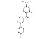 5-{[2-(4-fluorophenyl)-4-morpholinyl]carbonyl}-N,N,4-trimethyl-2-pyrimidinamine