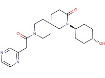 2-(trans-4-hydroxycyclohexyl)-9-(pyrazin-2-ylacetyl)-2,9-diazaspiro[5.5]undecan-3-one