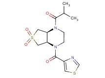 (4aR*,7aS*)-1-isobutyryl-4-(1,3-thiazol-4-ylcarbonyl)octahydrothieno[3,4-b]pyrazine 6,6-dioxide
