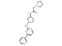 N-((1S*,3S*)-3-{[4-(3-pyridinyl)-2-pyrimidinyl]amino}cyclopentyl)-2-(1-pyrrolidinyl)acetamide
