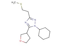 1-cyclohexyl-3-[2-(methylthio)ethyl]-5-(tetrahydrofuran-3-yl)-1H-1,2,4-triazole
