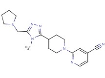 2-{4-[4-methyl-5-(pyrrolidin-1-ylmethyl)-4H-1,2,4-triazol-3-yl]piperidin-1-yl}isonicotinonitrile