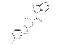 N-[(5-chloro-1H-benzimidazol-2-yl)methyl]-N-methyl-1H-indazole-3-carboxamide trifluoroacetate