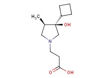 3-[(3R*,4R*)-3-cyclobutyl-3-hydroxy-4-methyl-1-pyrrolidinyl]propanoic acid