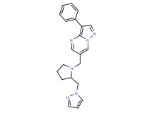 3-phenyl-6-{[2-(1H-pyrazol-1-ylmethyl)pyrrolidin-1-yl]methyl}pyrazolo[1,5-a]pyrimidine