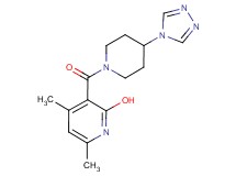 4,6-dimethyl-3-{[4-(4H-1,2,4-triazol-4-yl)-1-piperidinyl]carbonyl}-2-pyridinol
