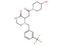3-[2-(4-hydroxy-1-piperidinyl)-2-oxoethyl]-4-[3-(trifluoromethyl)benzyl]-2-piperazinone