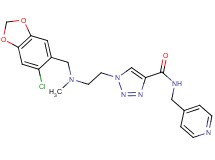 1-{2-[[(6-chloro-1,3-benzodioxol-5-yl)methyl](methyl)amino]ethyl}-N-(4-pyridinylmethyl)-1H-1,2,3-triazole-4-carboxamide