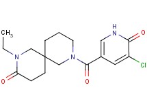 8-[(5-chloro-6-oxo-1,6-dihydro-3-pyridinyl)carbonyl]-2-ethyl-2,8-diazaspiro[5.5]undecan-3-one