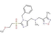({1-benzyl-2-[(2-methoxyethyl)sulfonyl]-1H-imidazol-5-yl}methyl)methyl[(4-methyl-1,2,5-oxadiazol-3-yl)methyl]amine