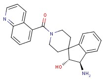 (2R*,3R*)-3-amino-1'-(5-quinolinylcarbonyl)-2,3-dihydrospiro[indene-1,4'-piperidin]-2-ol