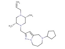 2-{[(2R*,5R*)-4-allyl-2,5-dimethyl-1-piperazinyl]methyl}-5-cyclopentyl-5,6,7,8-tetrahydro-4H-pyrazolo[1,5-a][1,4]diazepine