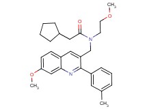 2-cyclopentyl-N-(2-methoxyethyl)-N-{[7-methoxy-2-(3-methylphenyl)-3-quinolinyl]methyl}acetamide