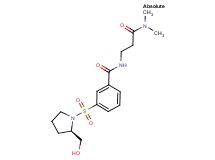 N-[3-(dimethylamino)-3-oxopropyl]-3-{[(2R)-2-(hydroxymethyl)pyrrolidin-1-yl]sulfonyl}benzamide