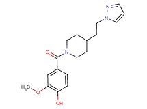 2-methoxy-4-({4-[2-(1H-pyrazol-1-yl)ethyl]piperidin-1-yl}carbonyl)phenol