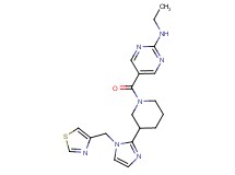 N-ethyl-5-({3-[1-(1,3-thiazol-4-ylmethyl)-1H-imidazol-2-yl]piperidin-1-yl}carbonyl)pyrimidin-2-amine