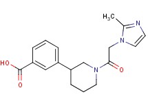 3-{1-[(2-methyl-1H-imidazol-1-yl)acetyl]piperidin-3-yl}benzoic acid