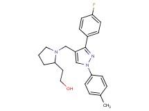 2-(1-{[3-(4-fluorophenyl)-1-(4-methylphenyl)-1H-pyrazol-4-yl]methyl}-2-pyrrolidinyl)ethanol