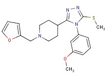 1-(2-furylmethyl)-4-[4-(3-methoxyphenyl)-5-(methylthio)-4H-1,2,4-triazol-3-yl]piperidine