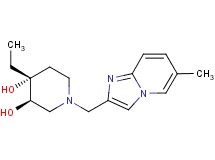 (3R*,4R*)-4-ethyl-1-[(6-methylimidazo[1,2-a]pyridin-2-yl)methyl]piperidine-3,4-diol