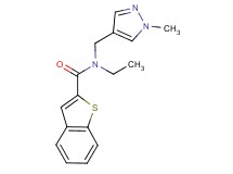 N-ethyl-N-[(1-methyl-1H-pyrazol-4-yl)methyl]-1-benzothiophene-2-carboxamide