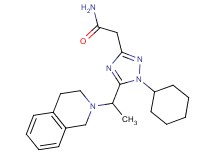 2-{1-cyclohexyl-5-[1-(3,4-dihydroisoquinolin-2(1H)-yl)ethyl]-1H-1,2,4-triazol-3-yl}acetamide