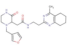 2-[1-(3-furylmethyl)-3-oxo-2-piperazinyl]-N-[2-(4-methyl-5,6,7,8-tetrahydro-2-quinazolinyl)ethyl]acetamide