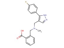 2-{[{[5-(4-fluorophenyl)-1H-pyrazol-4-yl]methyl}(methyl)amino]methyl}benzoic acid
