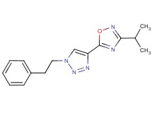 3-isopropyl-5-[1-(2-phenylethyl)-1H-1,2,3-triazol-4-yl]-1,2,4-oxadiazole