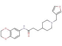 N-(2,3-dihydro-1,4-benzodioxin-6-yl)-3-[1-(3-furylmethyl)piperidin-4-yl]propanamide