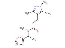N-[1-(2-furyl)ethyl]-N-methyl-3-(1,3,5-trimethyl-1H-pyrazol-4-yl)propanamide