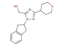 [1-(2,3-dihydro-1H-inden-2-yl)-3-(tetrahydro-2H-pyran-4-yl)-1H-1,2,4-triazol-5-yl]methanol