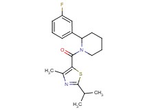 2-(3-fluorophenyl)-1-[(2-isopropyl-4-methyl-1,3-thiazol-5-yl)carbonyl]piperidine