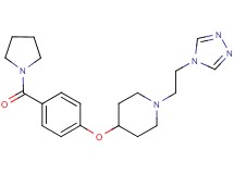 4-[4-(pyrrolidin-1-ylcarbonyl)phenoxy]-1-[2-(4H-1,2,4-triazol-4-yl)ethyl]piperidine