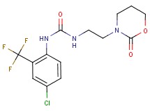 N-[4-chloro-2-(trifluoromethyl)phenyl]-N'-[2-(2-oxo-1,3-oxazinan-3-yl)ethyl]urea