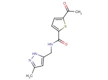 5-acetyl-N-[(3-methyl-1H-pyrazol-5-yl)methyl]-2-thiophenecarboxamide
