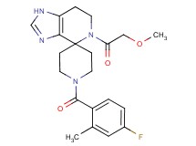 1'-(4-fluoro-2-methylbenzoyl)-5-(methoxyacetyl)-1,5,6,7-tetrahydrospiro[imidazo[4,5-c]pyridine-4,4'-piperidine]
