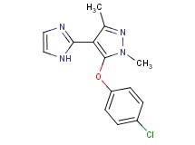 5-(4-chlorophenoxy)-4-(1H-imidazol-2-yl)-1,3-dimethyl-1H-pyrazole