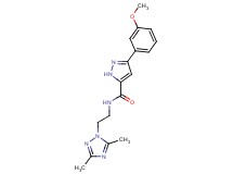 N-[2-(3,5-dimethyl-1H-1,2,4-triazol-1-yl)ethyl]-3-(3-methoxyphenyl)-1H-pyrazole-5-carboxamide