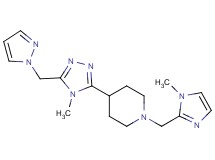 1-[(1-methyl-1H-imidazol-2-yl)methyl]-4-[4-methyl-5-(1H-pyrazol-1-ylmethyl)-4H-1,2,4-triazol-3-yl]piperidine