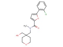 5-(2-chlorophenyl)-N-{[4-(hydroxymethyl)tetrahydro-2H-pyran-4-yl]methyl}-N-methyl-2-furamide
