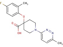 4-(4-fluoro-2-methylphenoxy)-1-(6-methylpyridazin-3-yl)piperidine-4-carboxylic acid