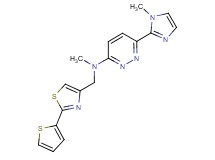 N-methyl-6-(1-methyl-1H-imidazol-2-yl)-N-{[2-(2-thienyl)-1,3-thiazol-4-yl]methyl}pyridazin-3-amine