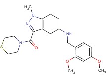 N-(2,4-dimethoxybenzyl)-1-methyl-3-(4-thiomorpholinylcarbonyl)-4,5,6,7-tetrahydro-1H-indazol-5-amine
